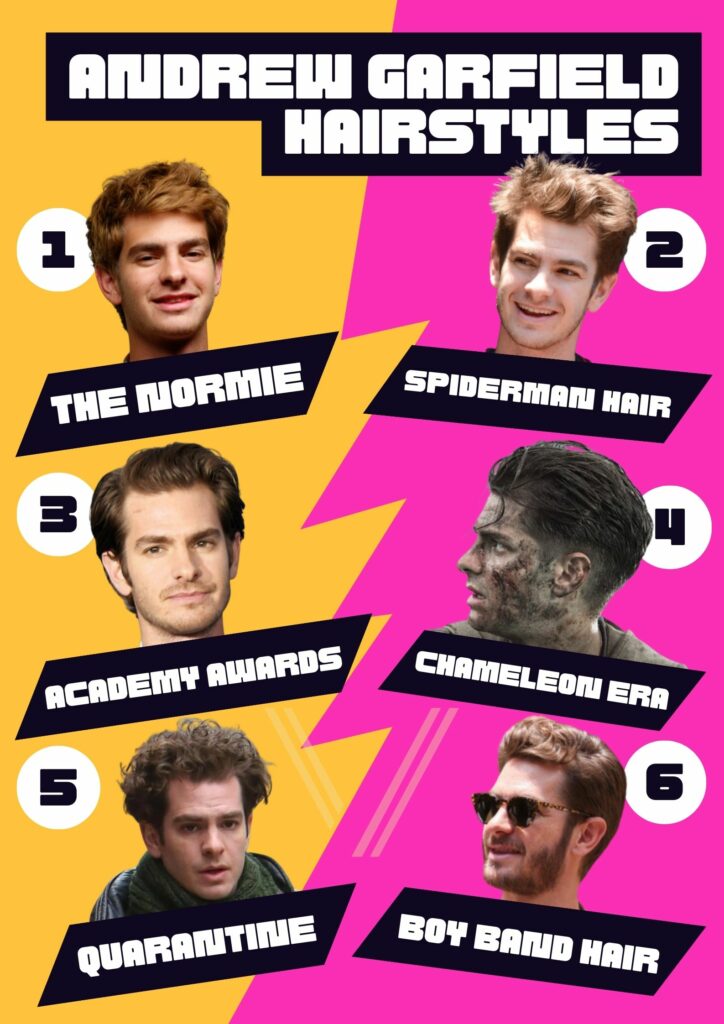 andrew garfield different hair styles