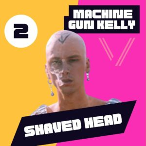 machine gun kelly hair style shaved head