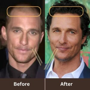 matthew mcconaughey hair transplant before after 