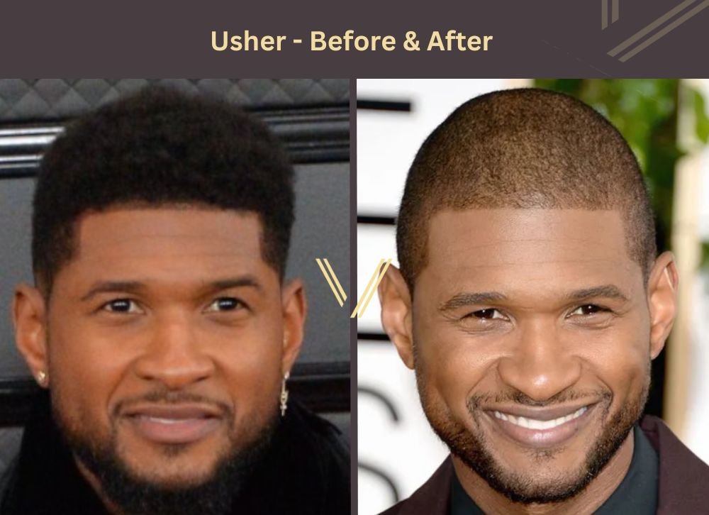 usher before after