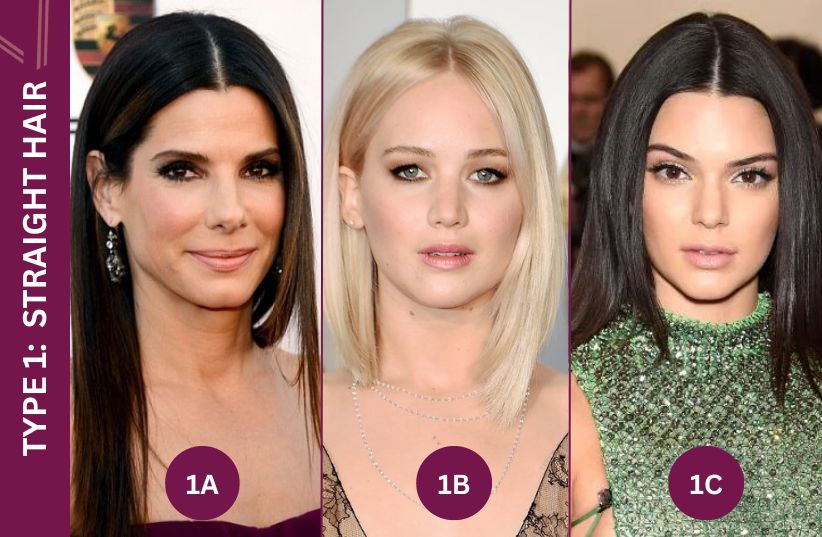 Celebrities with type 1 straight hair