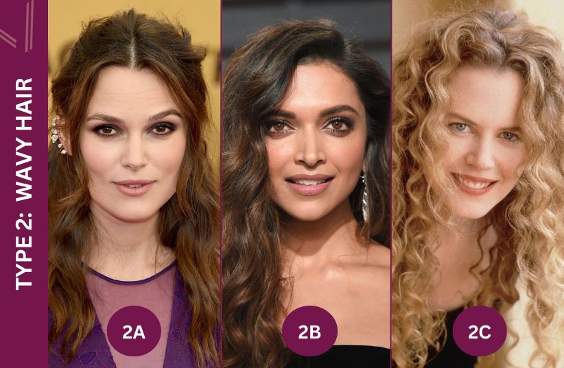 Celebrities with type 2 wavy hair