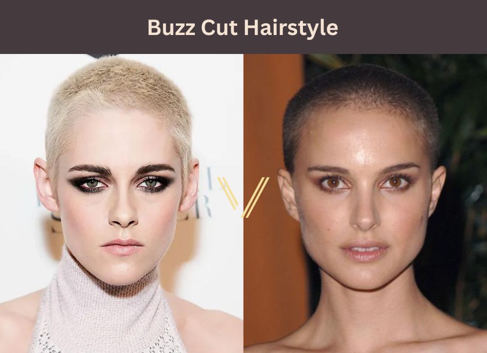 buzz cut hairstyle for women with thinning hair