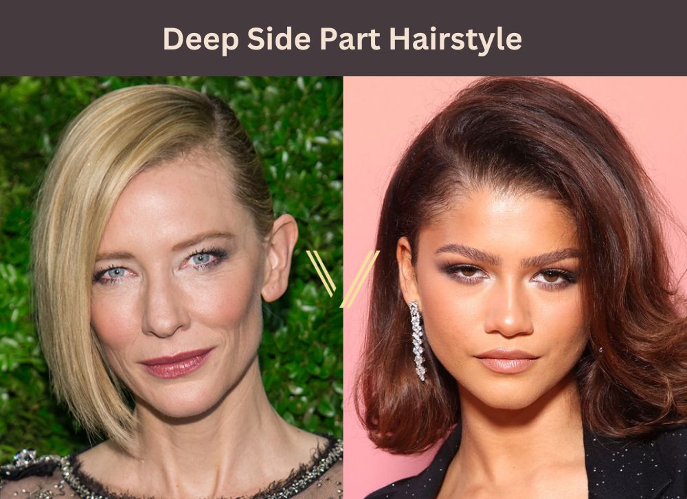 deep side part hairstyle for women with thinning hair