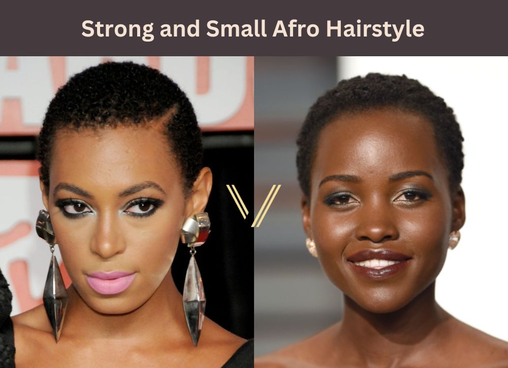 strong and small afro hairstyle for women with thinning hair