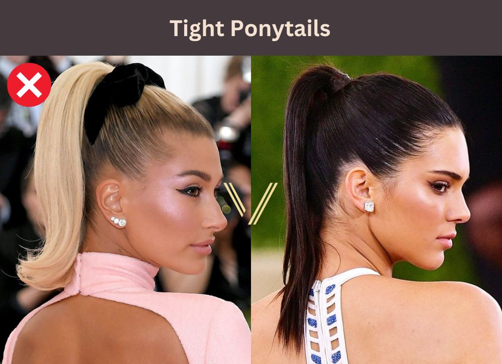 tight ponytails hairstyle to avoid for female hair loss