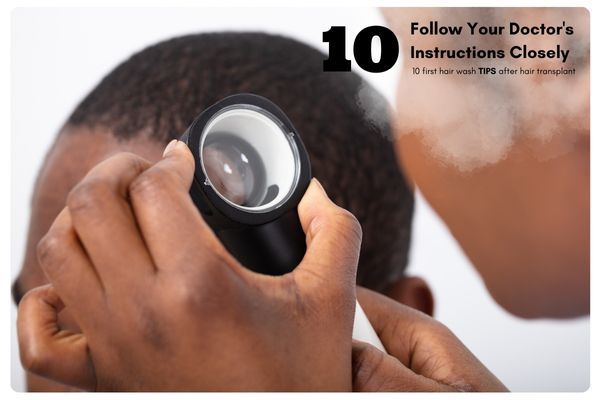 10th tip for first hair wash after transplant