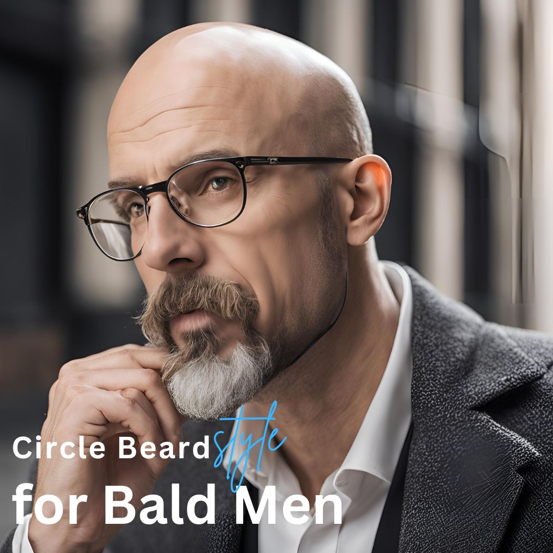 Circle Beard for bald man