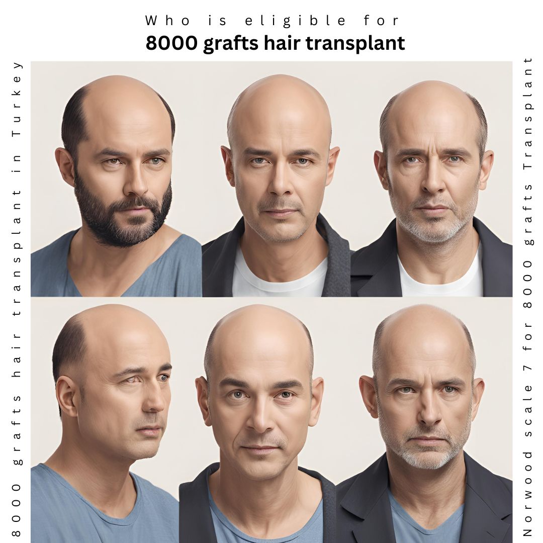 8000 grafts hair transplant in Turkey